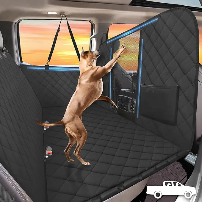 Environmentally Friendly High Barrier Truck Back Seat Extender for Dogs Hard Bottom Truck Dog Seat Cover Back Seat Holds 420lbs Waterproof Pet Dog Hammock for Crew Cab Trucks F150 RAM1500 Sierra Tundra SilveradoAbout ThisOverview Powerful