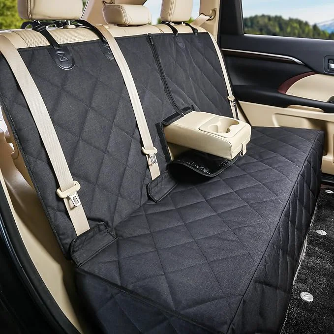 Smooth Bench Dog Car Seat Cover for Back Seat Waterproof Seat Covers Durable Scratch Proof Nonslip Protector for Pet Fur Mud Washable Backseat Cover for Cars Armrest CompatibleAbout ThisOverview Practical