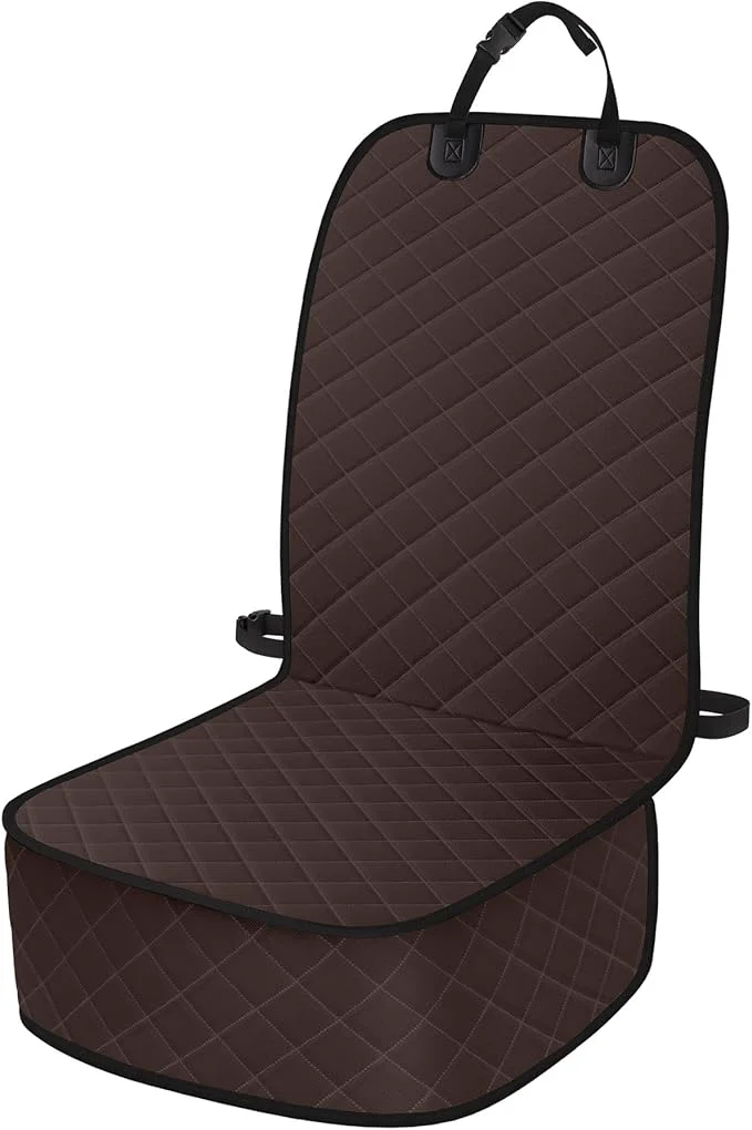 Authentic Dog Car Seat Covers Waterproof Front Seat Cover for Dogs Scratch-Proof Nonslip Pet Passenger Seat Cover Protector Universal Fit for Cars Trucks SU Standard Size Dark CoffeeAbout ThisOverview Optimized