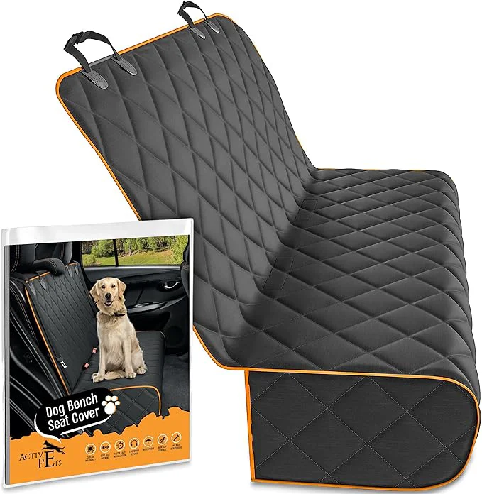 Fashionable Active Pets Orange Car Rear Seat Cover for Dogs Durable Waterproof Scratch Resistant Vehicle Backseat Protector Nonslip Dog Accessory Pet Protection for Back Seats Machine WashableAbout ThisOverview Artisan