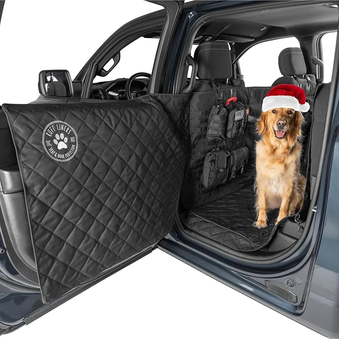 Recyclable XL Floor Cover with Door Protection and Tactical MOLLE System – As Seen on Shark Tank – Fits Full-Size Crew Cab Trucks with Fold Up Seats Waterproof Machine Washable – XL Dog Hammock for TruckAbout ThisOverview Eco-Friendly