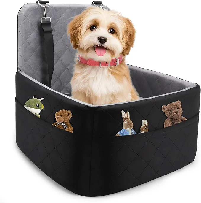 Powerful Dog Car Seat for Small Medium Dogs Pet Dog Booster Car Seat Puppy 15-35 lbs with Soft 4 2in Detachable Pads Detachable d Cushion and Washable Cover Safety Belt Storage Pockets Easy to InstallAbout ThisOverview Next-Generation