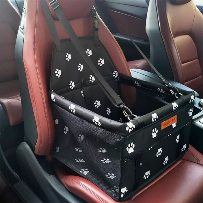 Effective SWIHELP Dog Car Seat Puppy Portable Pet Booster Car Seat with Clip-On Safety Leash and PVC Support Pipe Anti-Collapse for Small PetsAbout ThisOverview Sustainable