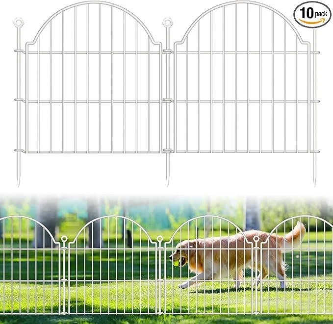 Enhanced 10 Panels No Dig Decorative Garden Fence Practical