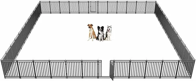 Fashionable Dog Fence Outdoor for Yard Indoor Dog Playpen 40 Height 48 Panels Portable Dog Quality