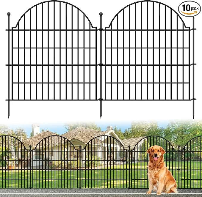 Proven 10 Panels No Dig Decorative Garden Fence 32in x 23.6ft Outdoor Animal Barrier Genuine