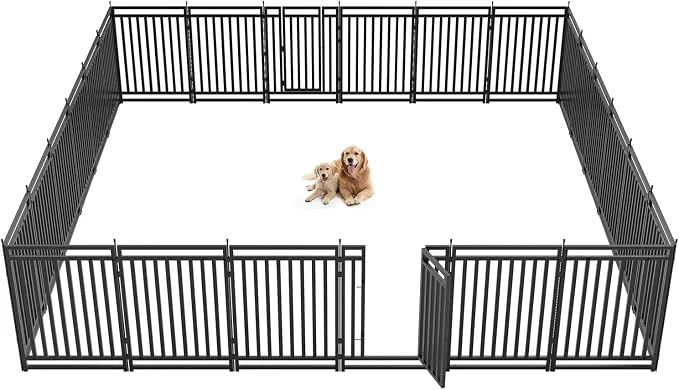 Superior Metal Dog Fence Outdoor for Yard Indoor Dog Playpen 40 Height 24 Panels Practical