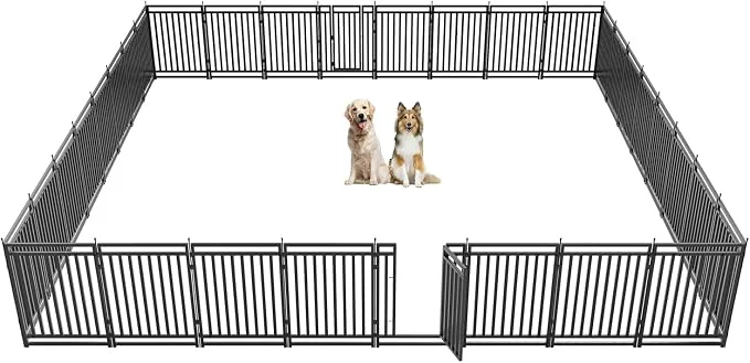 Elegant Dog Fence Outdoor for Yard Indoor Dog Playpen 40 Height 32 Panels Portable Dog Fine