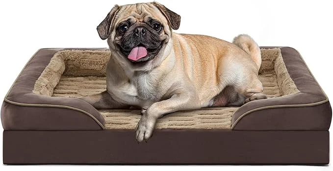 Convenient FURTIME Orthopedic Dog Bed for Small Dogs – Waterproof Dog Sofa Beds Small Supportive Foam Pet Couch Bed with Removable Washable Cover Waterproof Lining and Nonskid Bottom KhakiAbout ThisOverview Selected
