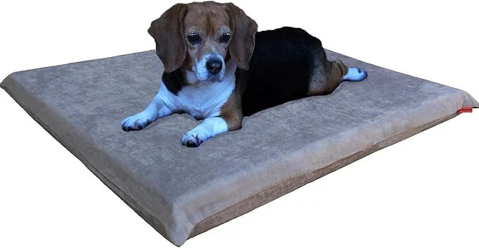 Detailed Dogbed4less Orthopedic Gel Memory Foam Pet Dog Bed Waterproof Liner with External Microsuede Cover and Bonus Antislip Cover Microsuede Gray 41 X27 X4 Inches About ThisOverview Responsible