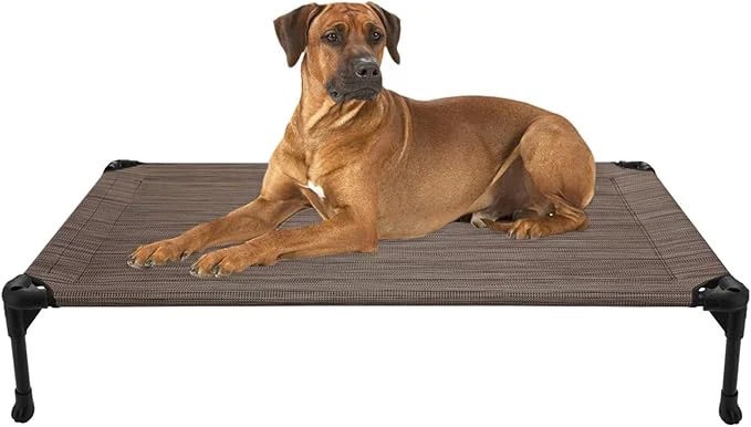 Proven Veehoo Outdoor d Dog Bed Large Sized Dogs Extra Large Cooling Raised Dog Cots Beds Training Platform Off Ground Hammock with Breathable Mesh No-Slip Feet 45 x33 BrownAbout ThisOverview Innovative
