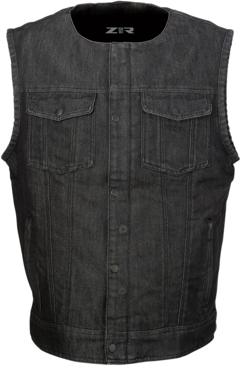 High-End Z1R Ganja Denim Vest – Black – 4XL 2830-0510 Sustainable