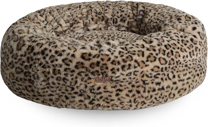 Top-Quality UnHide Floof Pet Bed – XL 40 x14 – Extra Soft Dog Bed – Removable Faux Fur Cover – Machine Washable – Helps Ease Pet Anxiety Provides The Sleep – LeopardAbout ThisOverview Contemporary