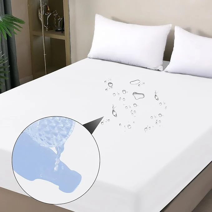 Carefully Designed Waterproof Mattress Protector King Fitted Sheet Style Breathable Mattress Cover Crafted