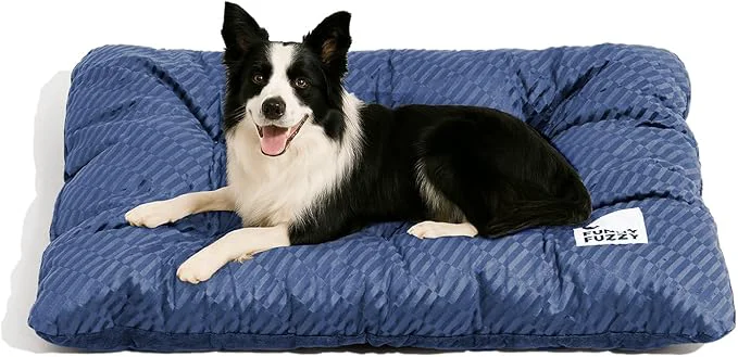 Excellent FUNNY FUZZY 42×28 Washable Dog Bed Crate Mat 2 in1 Pet Pillow Sleeping Bed Fluffy Deluxe Kennel Mattress for X-Large Dog and Cat Charcoal Grey XL Midnight BlueAbout ThisOverview Secure