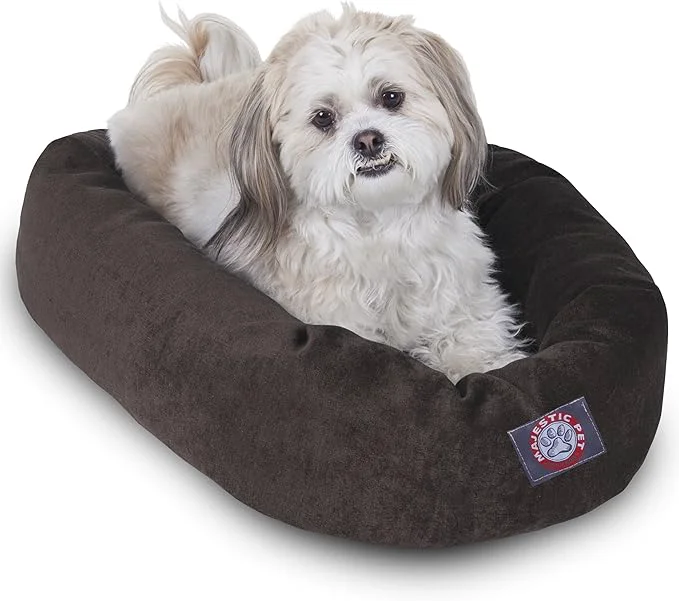 Secure Majestic Pet Villa 24 Inch Shredded Memory Foam Dog Bed for Small Sized Dog 24x19x7 Inch–Orthopedic Pet Bed – Washable Small Puppy Mat with Head Support-StormAbout ThisOverview Next-Generation