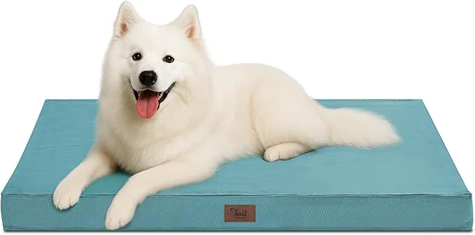 Detailed Outdoor Large Washable Dog Bed Orthopedic Egg Crate Foam Dog Crate Mat for Large Dogs with Removable Oxford Cooling Cover Light BlueAbout ThisOverview Easy-to-Use