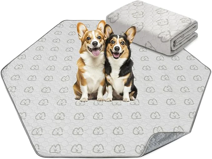 Recyclable FXW Washable Pee Pads for Dogs Puppy Pads with Super Absorbent Specifically Designed for FXW Rollick Homeplus 24inch 6 Panels Dog Playpen 31 Hexagon Khaki 1 PackAbout ThisOverview Reusable