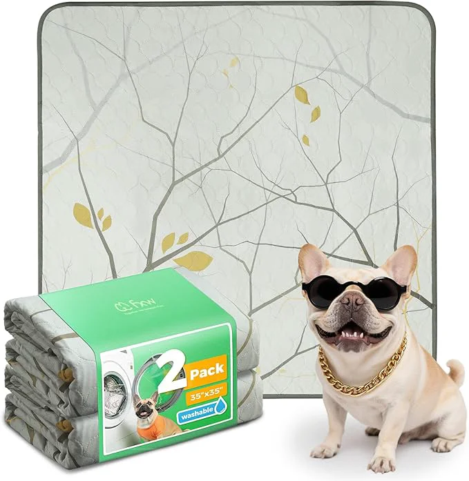 Organic FXW Washable Pee Pads for Dogs Puppy Pads with Super Absorbent Specifically Designed for Potty Training 35 Square Branch 2 PacksAbout ThisOverview Natural