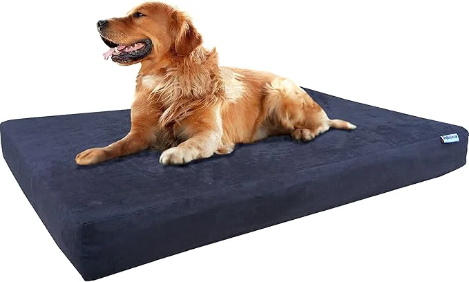 Top-Quality Dogbed4less Extra Large Orthopedic Gel Infused Cooling Memory Foam Dog Bed for Medium to Large Pet Waterproof Liner and Durable Suede Espresso External Cover XL 47X29X4 Inches Fit 48X30 Crate About ThisOverview Fine