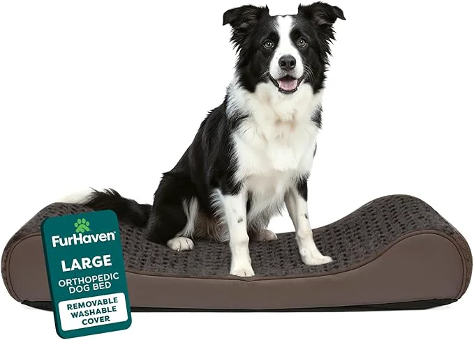 Classic Furhaven Orthopedic Dog Bed for Large Medium Dogs w Removable Washable Cover For Dogs Up to 38 lbs – Ultra Plush Faux Fur Suede Luxe Lounger Contour Mattress – Chocolate LargeAbout ThisOverview Excellent