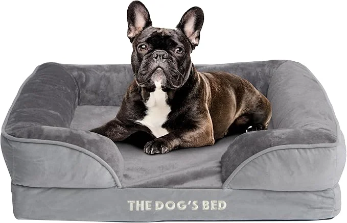 Solid The Dog s Bed Orthopedic Standard Foam Waterproof Dog Bed with Standard Support Medium Silver Grey Plush Waterproof Supportive Dog Bed with Replaceable CoversAbout ThisOverview Contemporary