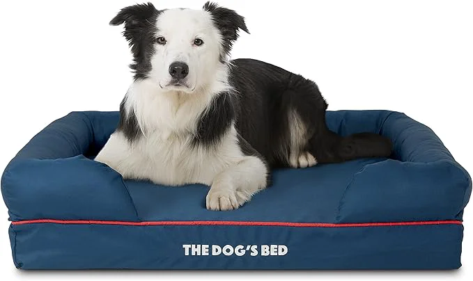 Classic The Dog s Bed XL Oxford Blue Memory Foam Pain Relief Arthritis Hip Elbow Dysplasia Post Surgery Lameness Supportive Calming Waterproof Washable CoverAbout ThisOverview Quality