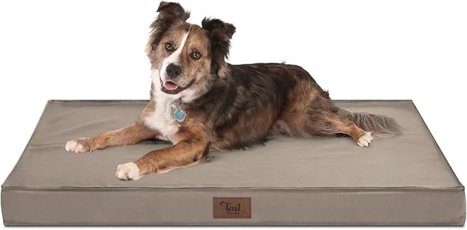 Prestigious Large Outdoor All Weather Dog Bed Waterproof Pet Bed for Large Dogs Orthopedic Egg Crate Foam with Washable Removable Oxford Cooling Cover 36×27 Inch KhakiAbout ThisOverview Healthy