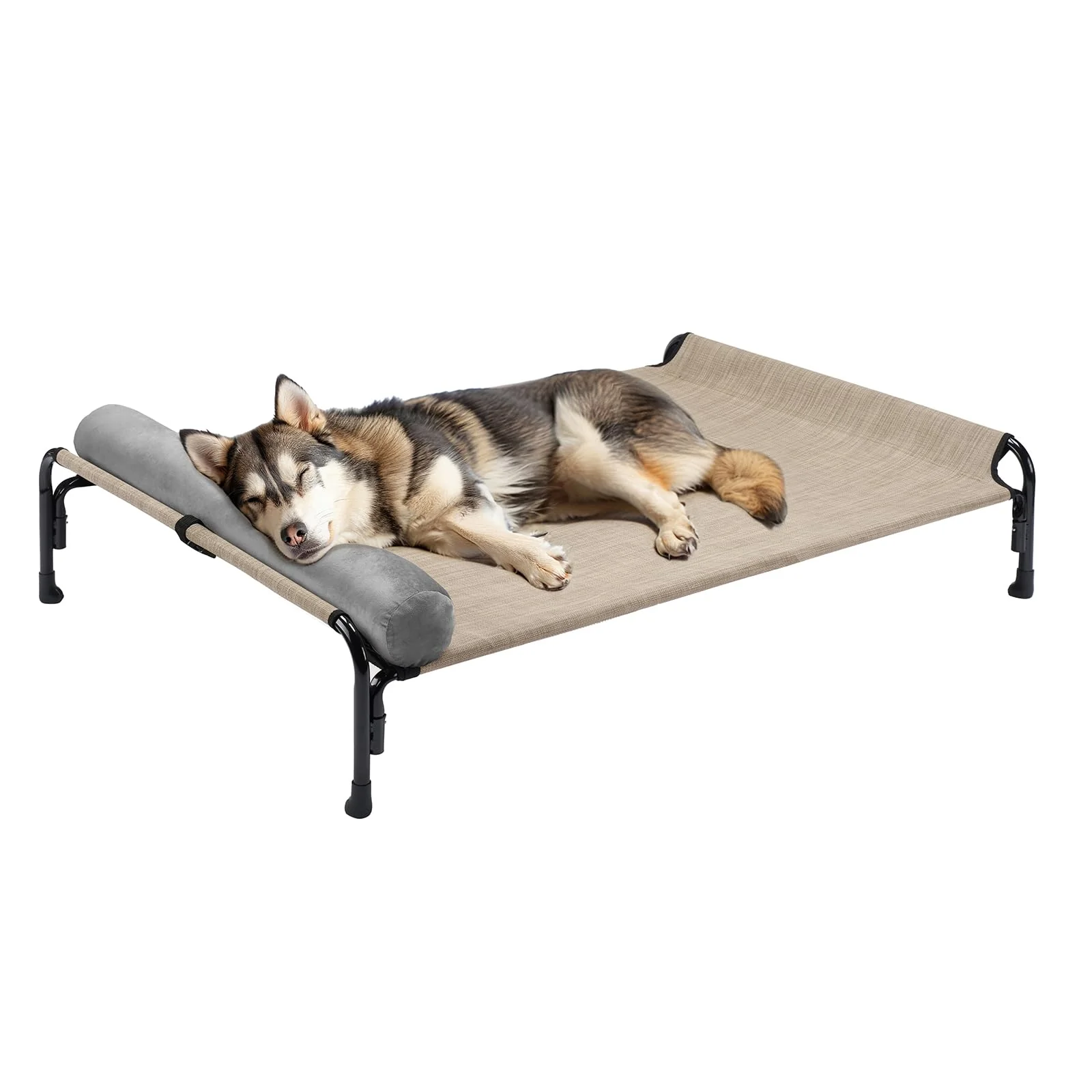 Prestigious Veehoo Large d Dog Bed Outdoor Raised Cot with Removable Headrest Bolster Fashionable