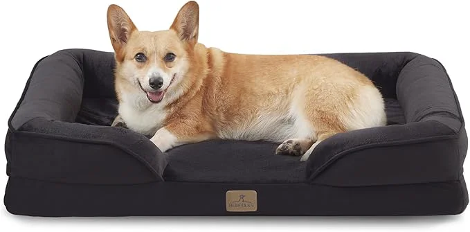 Safe Bedfolks Orthopedic Dog Bed Waterproof Dog Sofa Bed for Large Dogs Egg Foam Pet Couch Bed with Removable Washable Cover and Nonslip Bottom BlackAbout ThisOverview Healthy