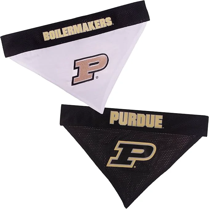 Clean Pets First Collegiate Pet Accessories Reversible Bandana Purdue Boilermakers Smart