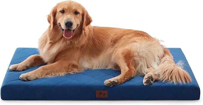 Reusable Orthopedic XL Dog Beds for Extra Large Dogs Waterproof Dog Crate Bed with Removable Washable Cover Egg Crate Foam Pet Bed Mat 41 x28 About ThisOverview Relaxed