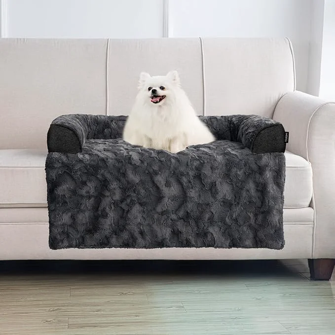 Professional Calming Medium Dog Bed for Couch 35 x 31 inch Removable Couch Cover for Dogs Practical
