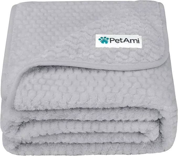 High-End PetAmi Waterproof Dog Blanket Leakproof XL Pet Blanket for Large Dogs Furniture Sofa Couch Cover Protector Fleece Cat Throw Bed Crate Kennel Reversible Washable Soft Plush Twin 60×80 Light GrayAbout ThisOverview First-Class
