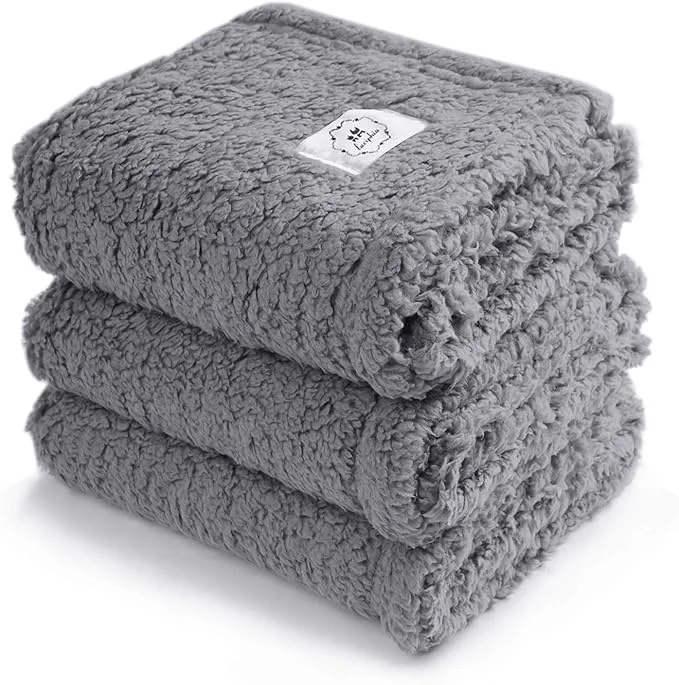 Prestigious 1 Pack 3 Calming Blankets Fluffy Premium Fleece Pet Blanket Soft Sherpa Throw for Dog Puppy Cat Grey Medium 30 x20” About ThisOverview High-Grade