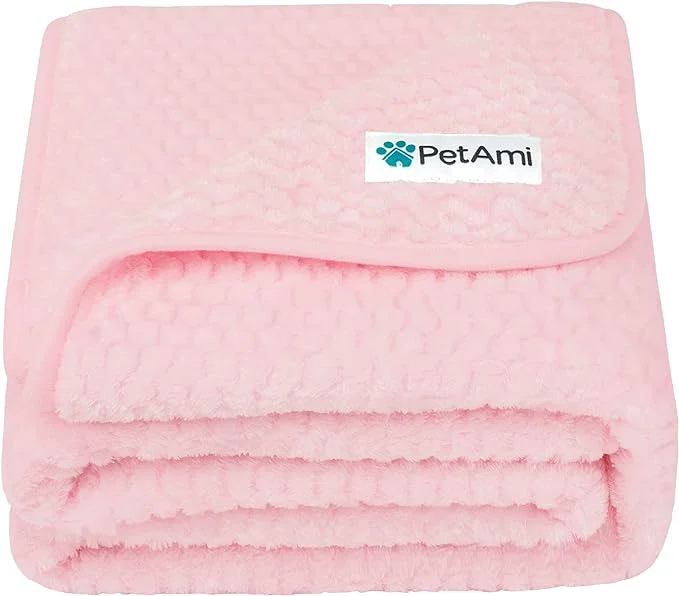 Eco-Friendly PetAmi Waterproof Dog Blanket Leakproof XL Pet Blanket for Large Dogs Furniture Sofa Couch Cover Protector Fleece Cat Throw for Bed Crate Kennel Reversible Washable Soft Plush Twin 60×80 PinkAbout ThisOverview Original