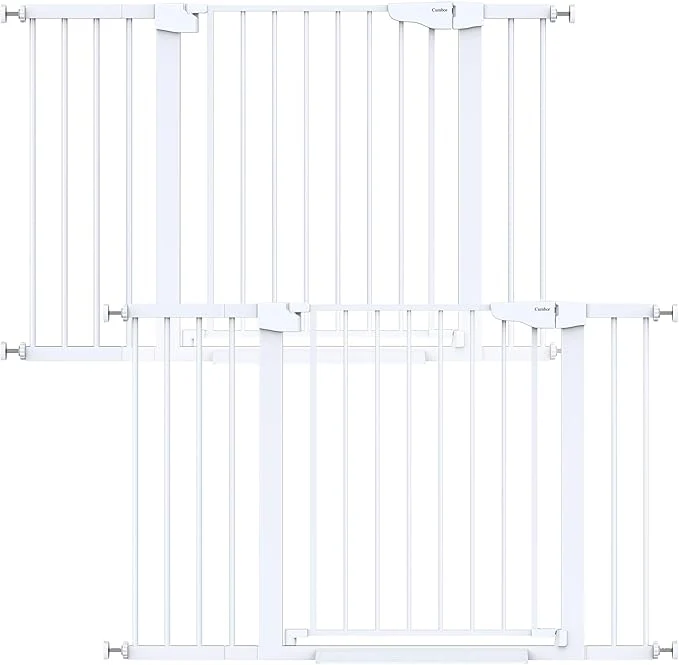 Top-Quality Cumbor 2 Pack 29.7 -48 Baby Gate for Stairs Mom’s Choice Awards Winner-Dog Gate for Doorways Pressure Mounted Auto-Close Pet Gates for Dogs Indoor Safety Child Gate with Easy Walk Thru Door WhiteAbout ThisOverview High-End