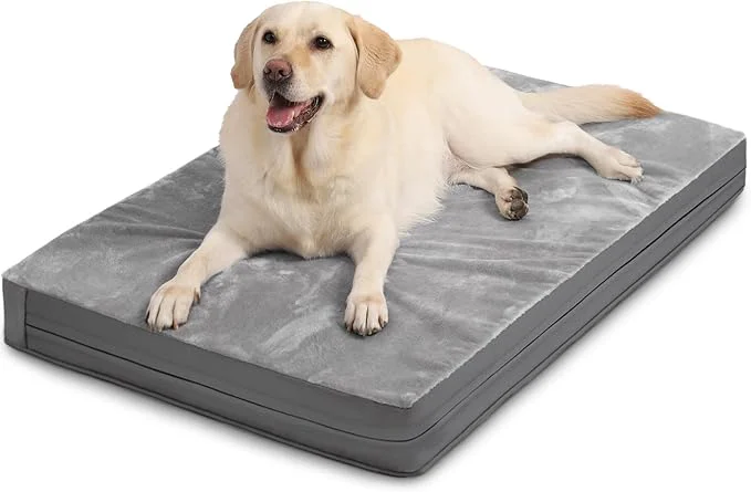 Verified Vonabem Waterproof Dog Bed Large Medium Sized Dogs – Outdoor Orthopedic Crate Pad Washable Pet Beds Removable Cover Egg Crate Foam Support Durable Anti-Slip Kennel Pads 35 x22 GrayAbout ThisOverview Authentic