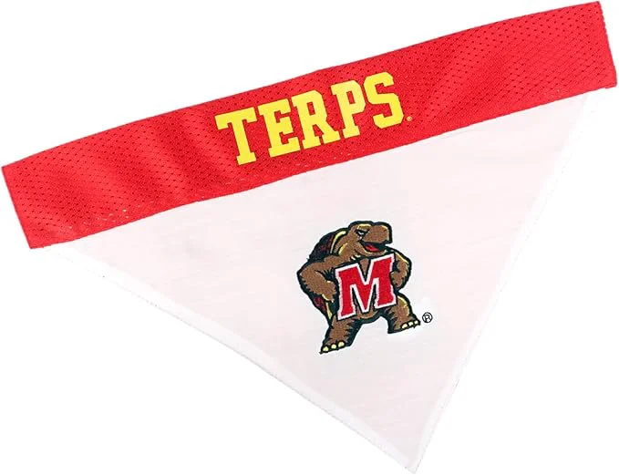 Fine Pets First Collegiate Pet Accessories Reversible Bandana Maryland Terrapins Elite
