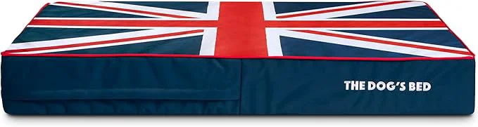 Sophisticated The Dog s Bed Orthopedic Memory Foam Dog Bed XL Blue Red Trim UK Center Flag Pain Relief for Arthritis Hip Elbow Dysplasia Post Surgery Supportive CalmingAbout ThisOverview Innovative