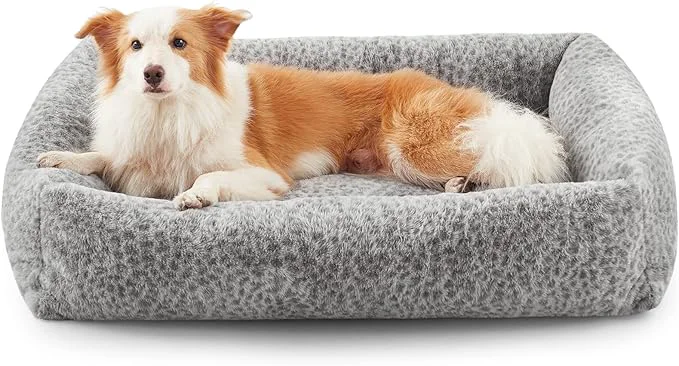 Pure JOEJOY Dog Bed Medium Size Dog Washable Orthopedic Premium Soft Corduroy Fleece Pet Bed with Removable Zipper Cover Cute Calming Puppy Bed with Non Skid BottomAbout ThisOverview Certified