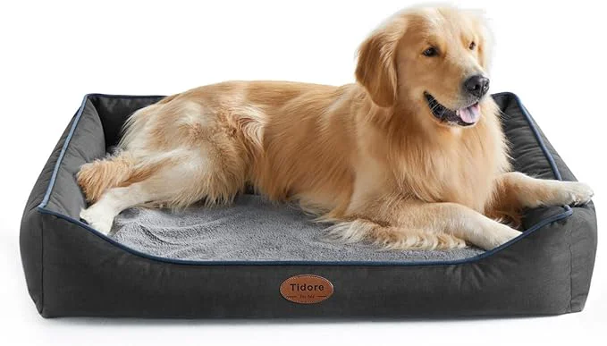 Prestigious Orthopedic Dog Beds for Medium Dogs Durable Egg Crate Foam Sofa Dog Bed wit Washable Removable Cover Waterproof Lining Pet Bed for Large Dogs Dark Grey 39.4 L x 31.5 W x 7.4 Th About ThisOverview Soft