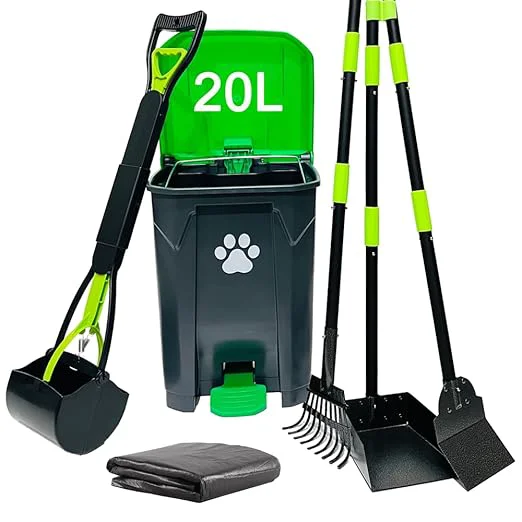 Certified 20L Dog Poop Trash Can Outside Functional
