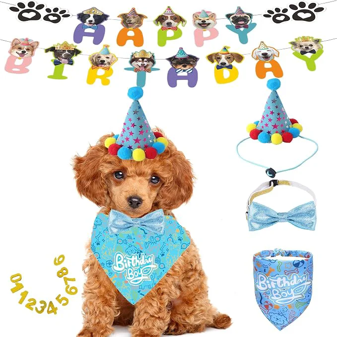 Contemporary Happy Birthday Dog Party Supplies Kit High-Performance
