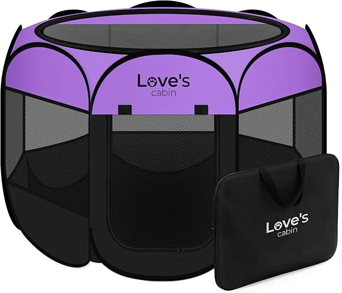Soft Love’s cabin Pet Puppy Dog Playpen Medium Dog Tent Crates Cage Indoor Outdoor Smooth