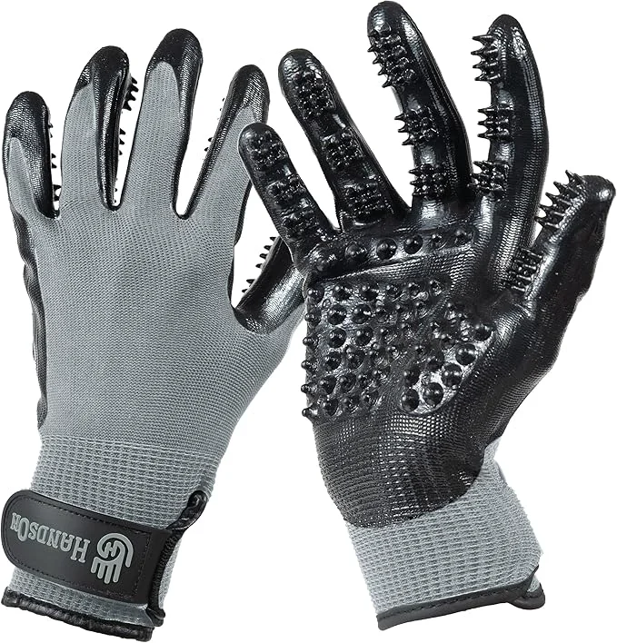 Top-Quality H HANDSON Pet Grooming Gloves Responsible