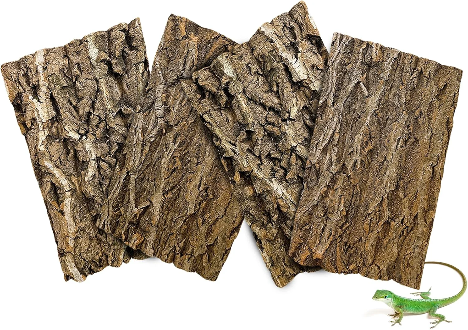 Superior BNOSDM 4pcs Reptile Cork Bark Terrarium Background Bearded Dragon Tank Decor for Lizard Bearded Dragon Frog Leopard Gecko Tortoise Snake Chameleon Outstanding