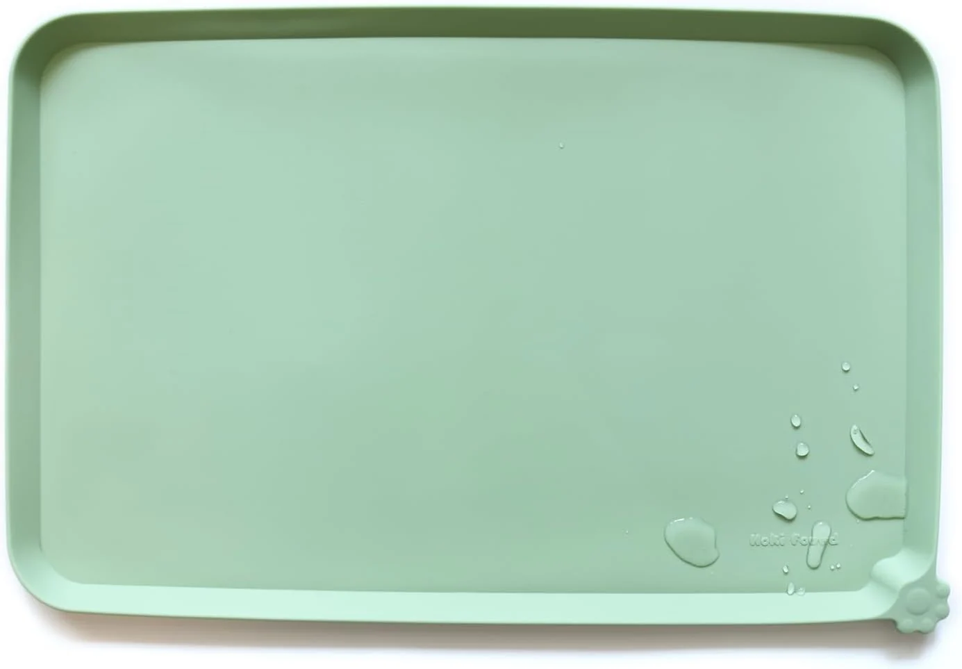 Convenient Hoki Found L Silicone Non Slip Pet Dog Cat Bowl Mats – Placemat Feeding Mat – Waterproof for Carpet – Jade Professional
