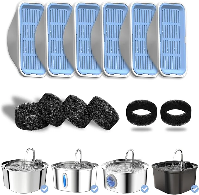 First-Class PEKTACO Cat Water Fountain Filters Pre-Filter Sponges Original