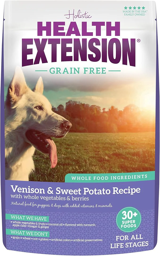 Solid Health Extension Grain Venison Sweet Potato Dry Dog Food – 30 Superfoods and Probiotics for All Life Stages 10 lb About This Convenient